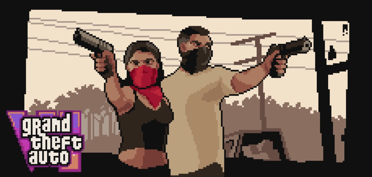 GTA VI Jason And Lucia Pixel Art By Molty