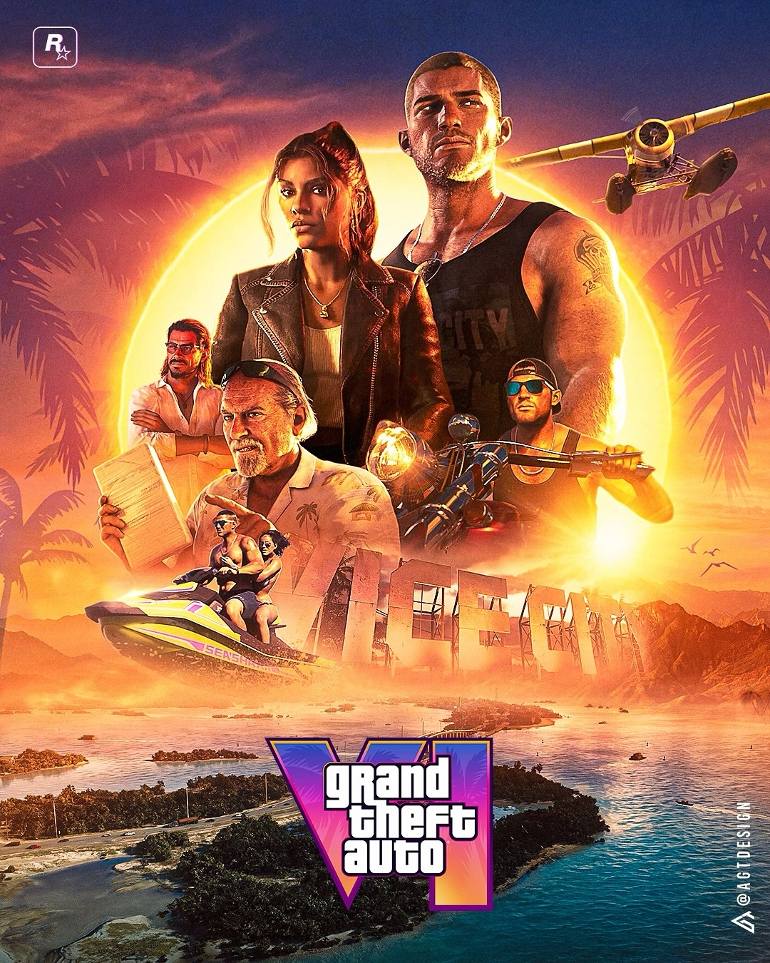 GTA VI Movie Poster Artwork By agtdesign
