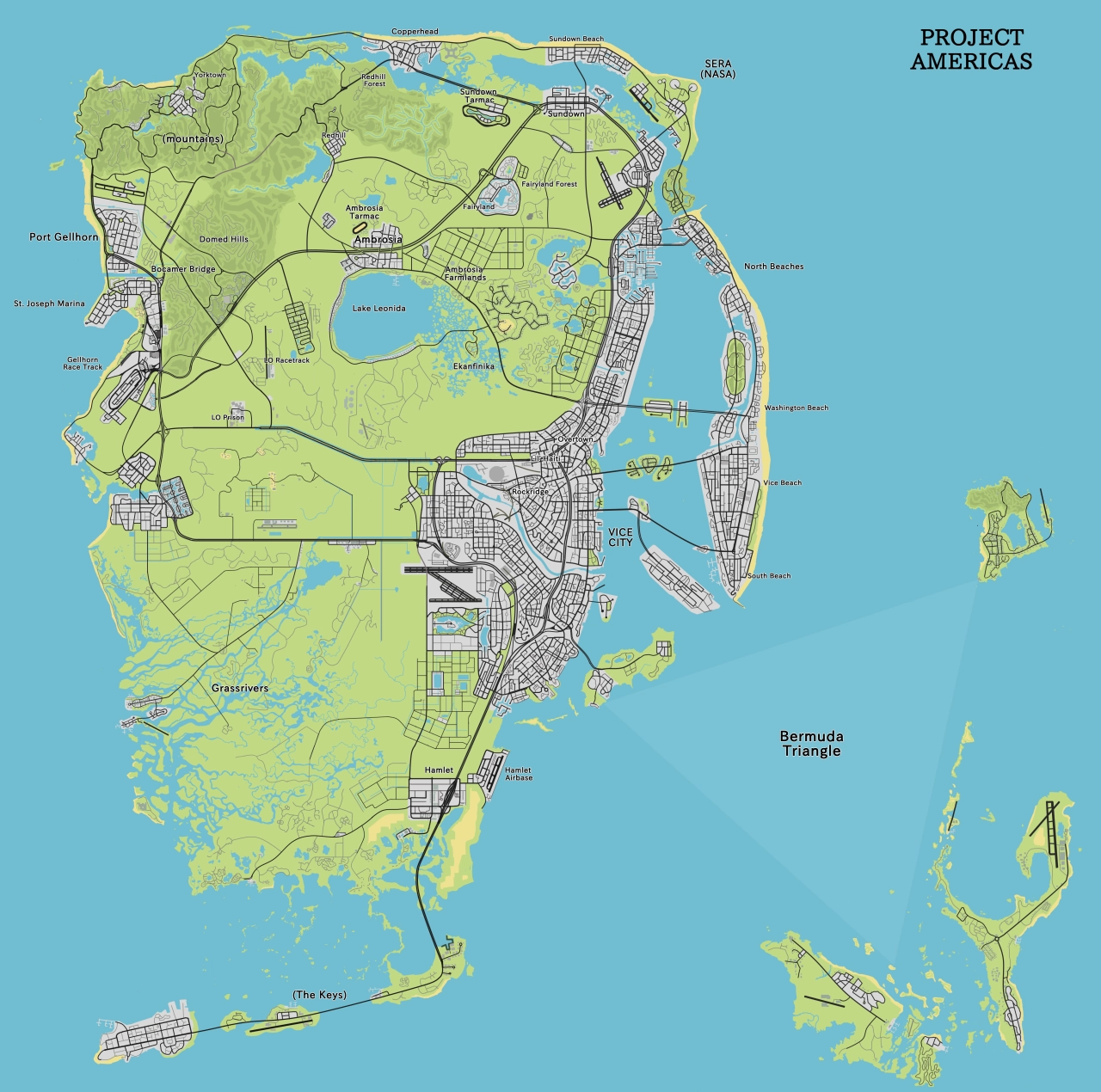 GTA VI Project Americas Map By tachyon_v