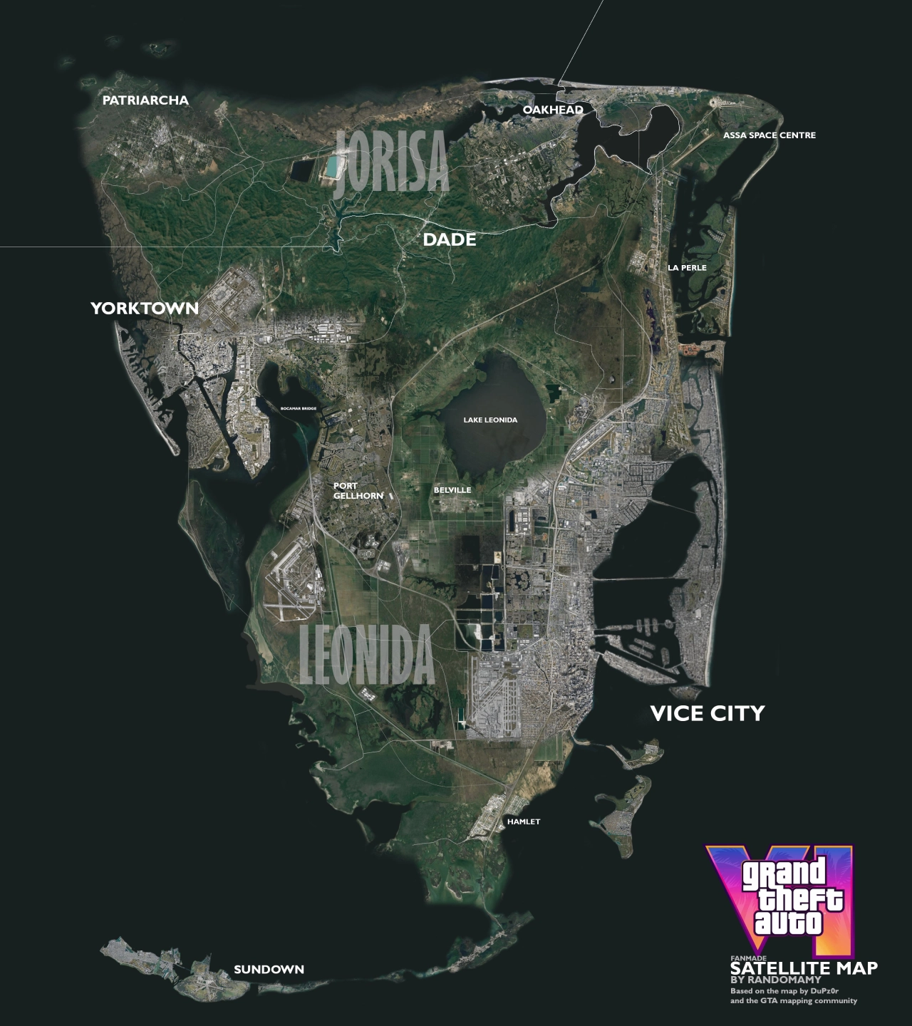 GTA VI Satellite Map by RANDOMAMY