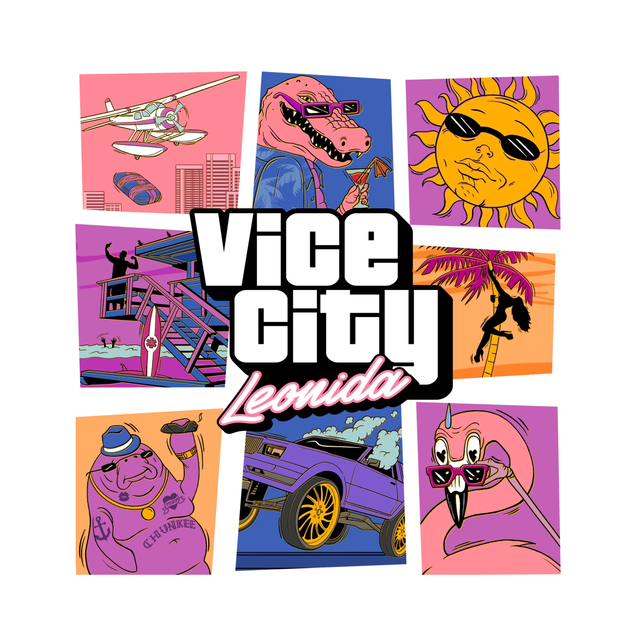 GTA VI Collectors Vice City Leonida Box Artwork Transparent
