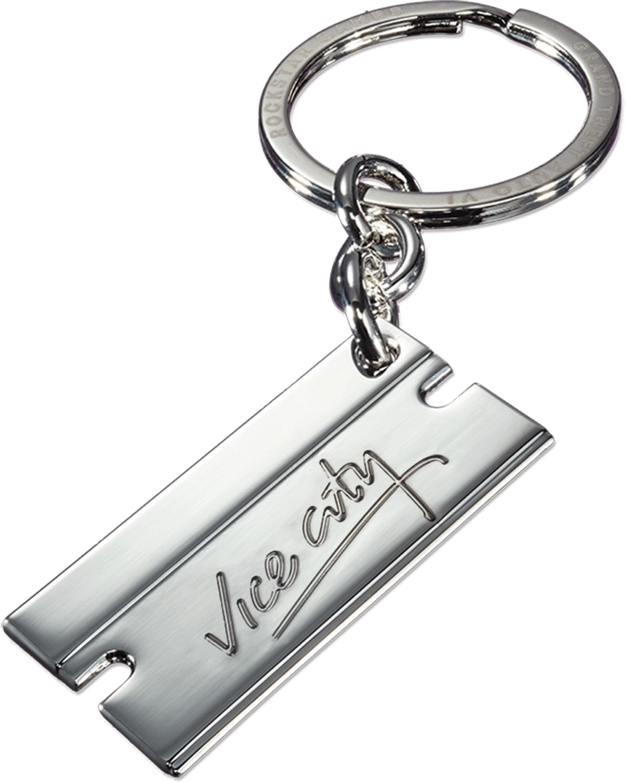 GTA VI Collectors Vice City Leonida Razor Keychain Transparent