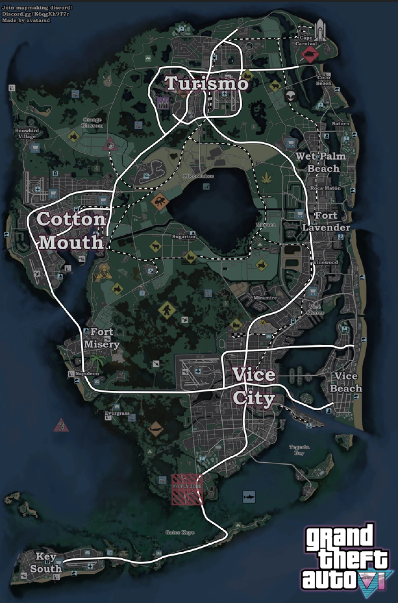 GTA VI Map Concept By avatarsd