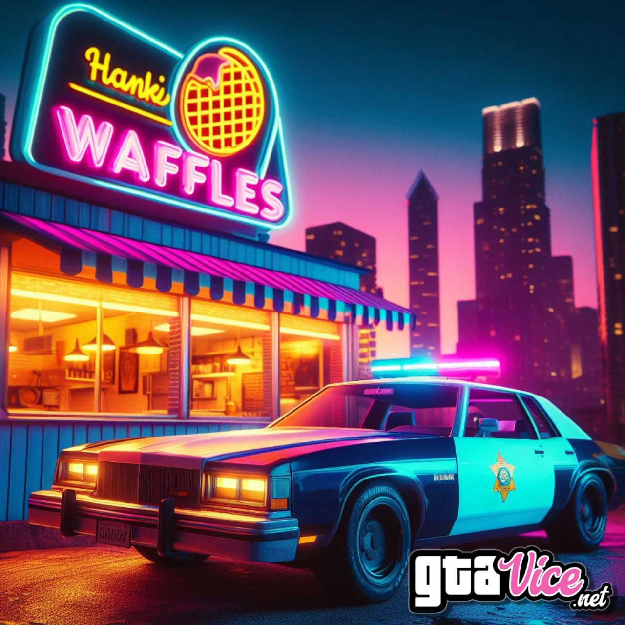 Hank's Waffles Concept Art (AI Generated By Psy)