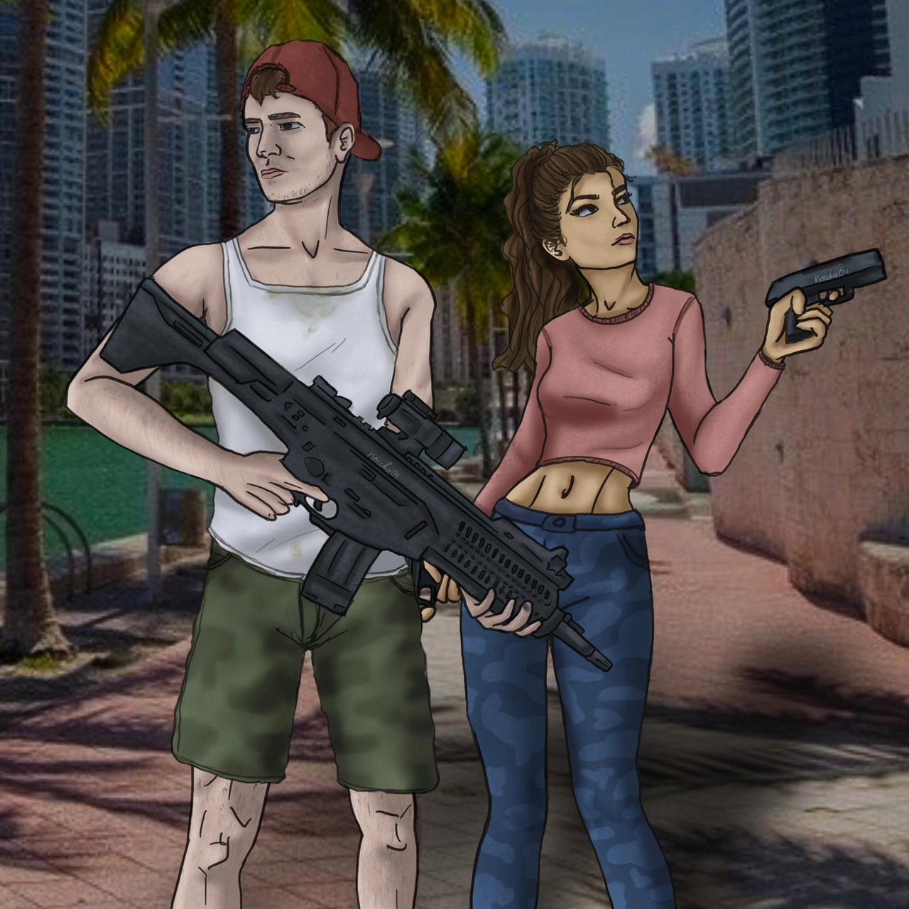 Jason And Lucia From GTA 6 By Noukie04