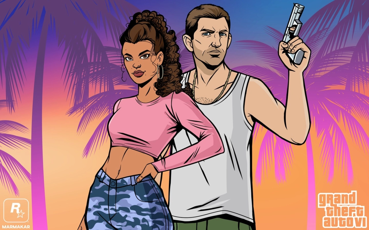 Jason And Lucia In Vice City Art Style By Marmakar22