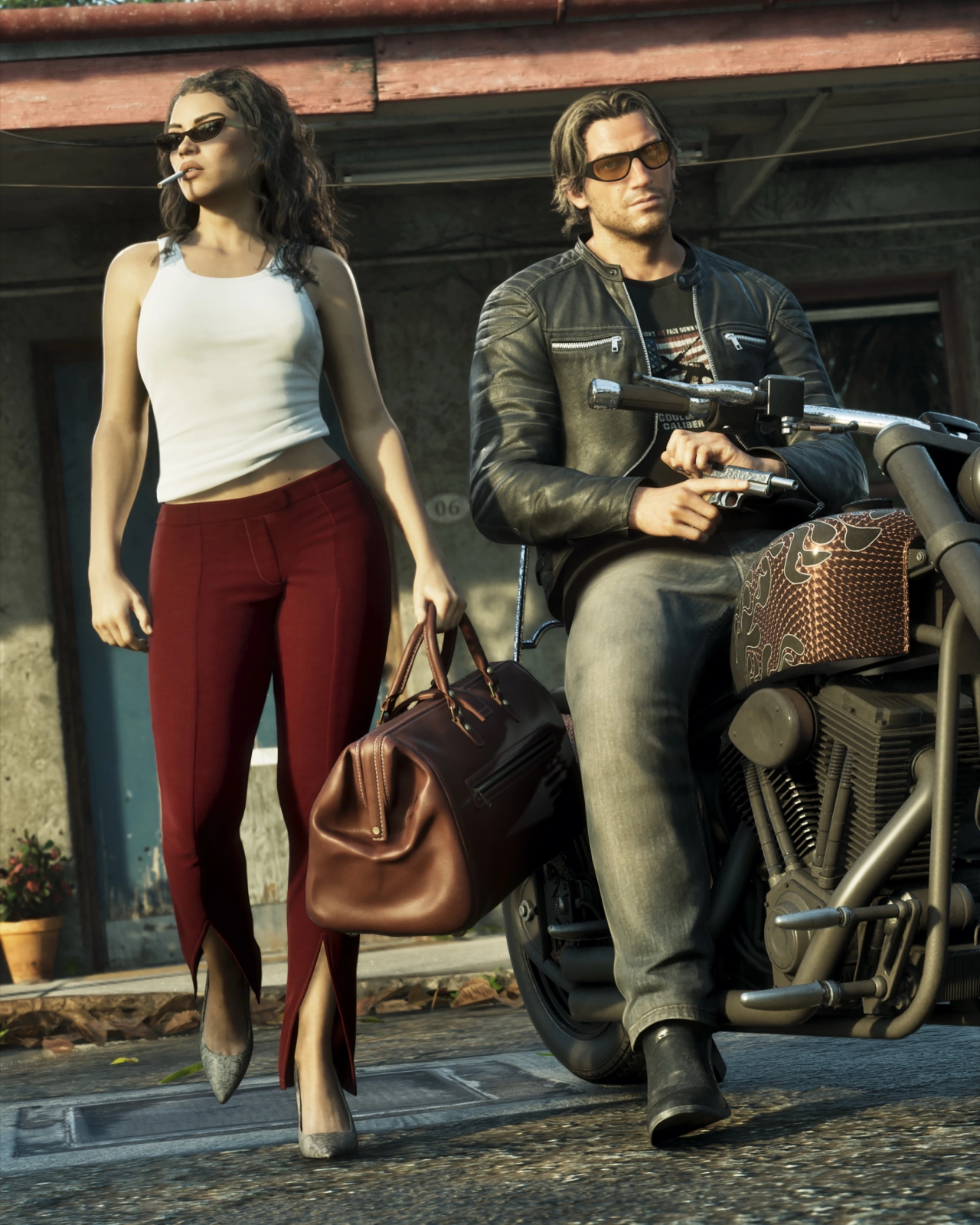 Jason and Lucia motorcycle