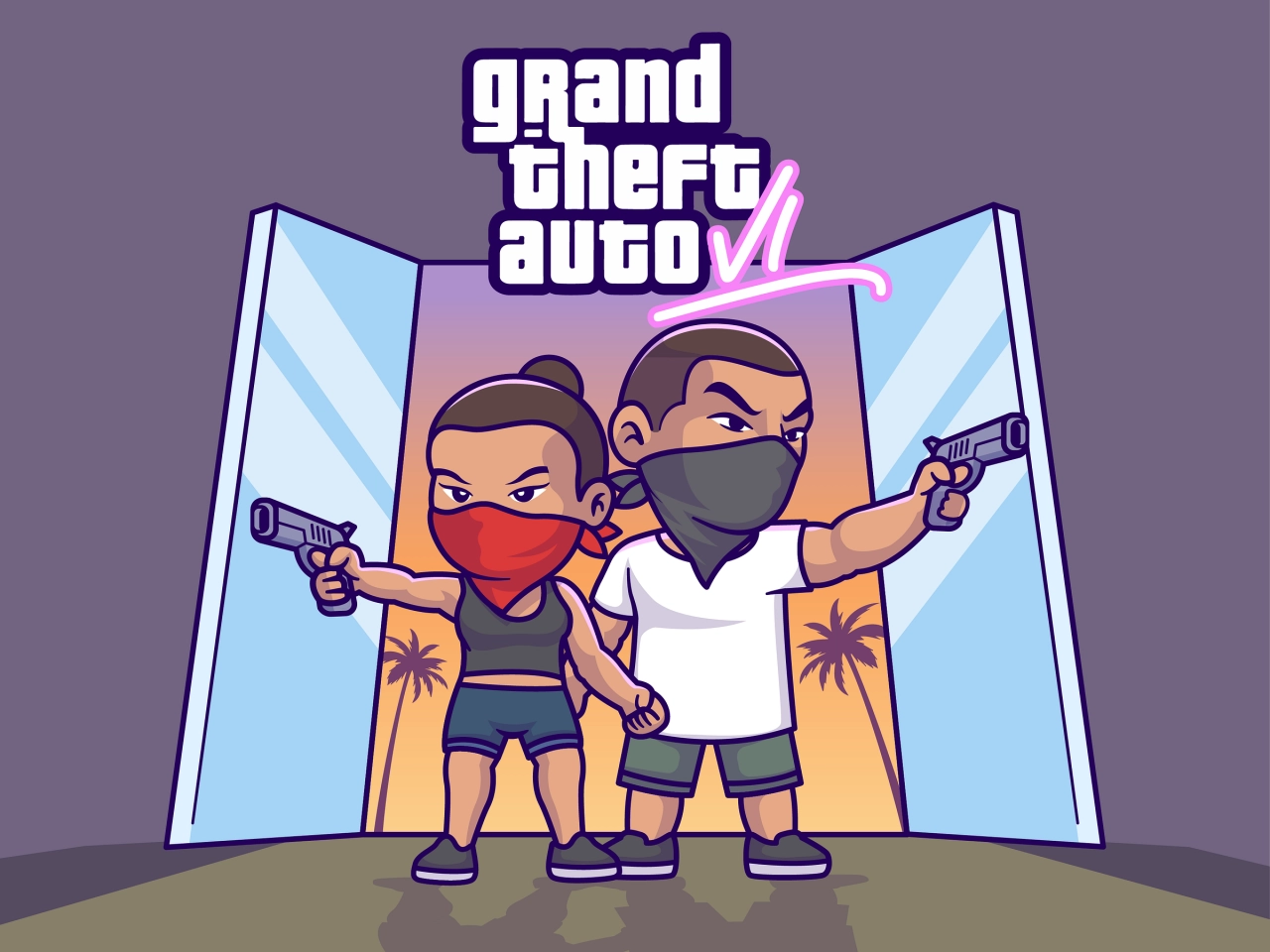 Jason And Lucia Robbing Illustration Design By Catalyst