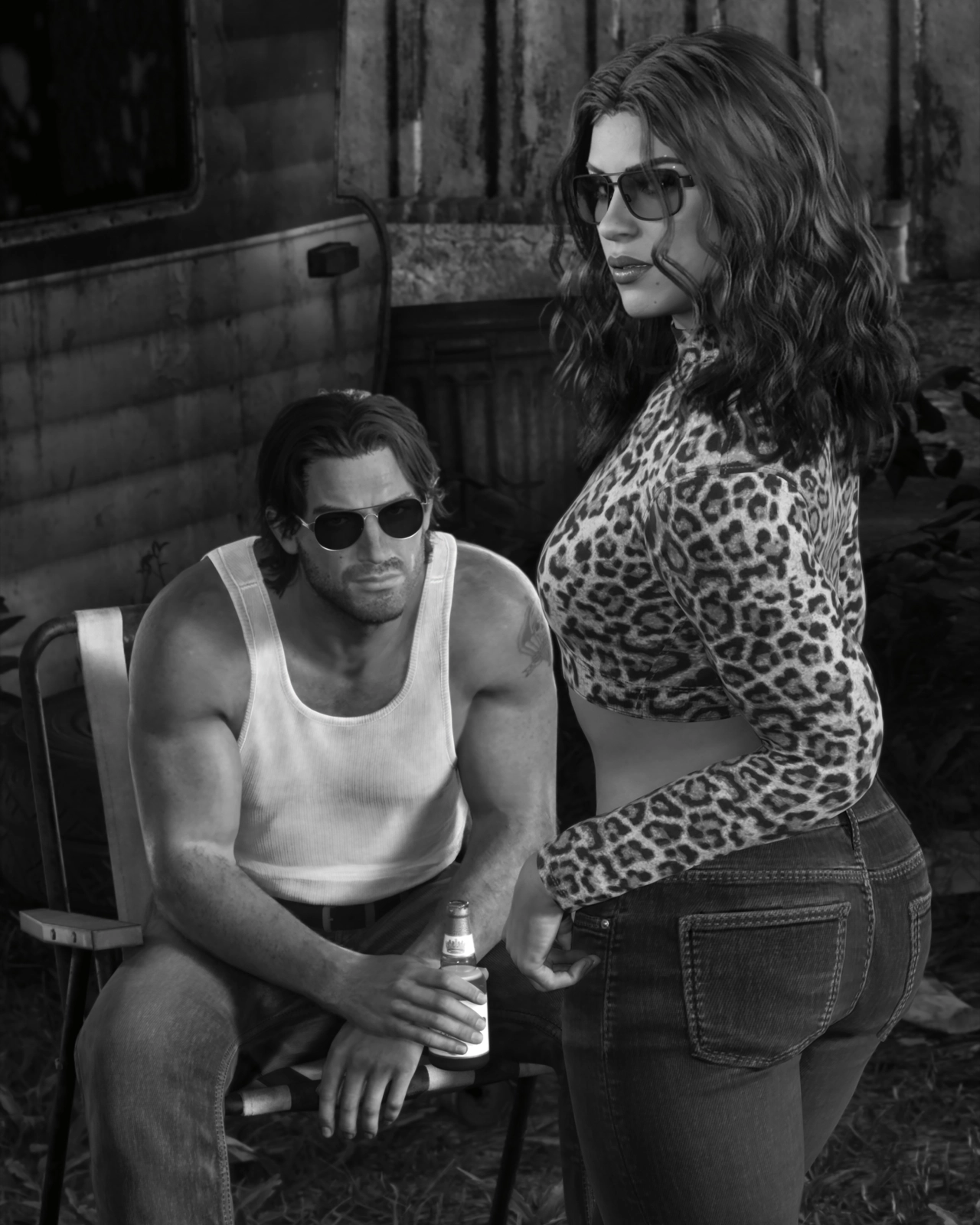 LOVE Magazine Jason and Lucia Black and White