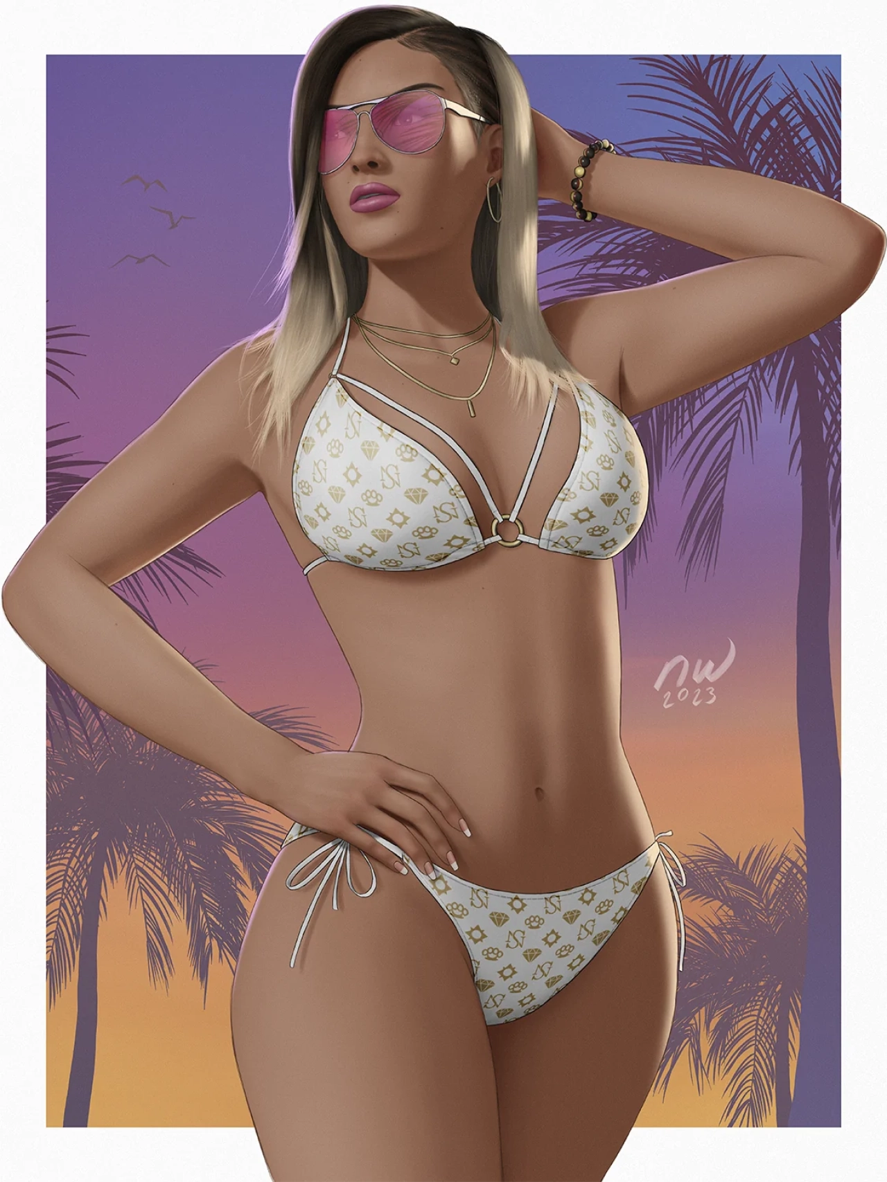 Lucia In A Sessanta Nove Bikini With Sunglasses By NastyWiNN3R
