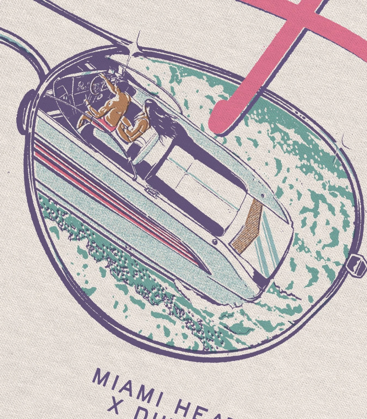 Miami Heat X Duvin Vice City Sunglasses Speedboat