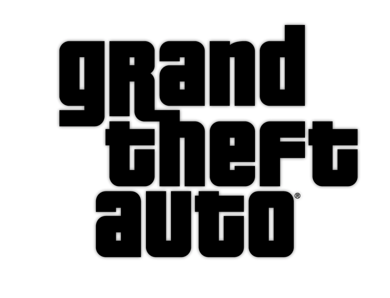 Official Grand Theft Auto Logo (Black On White)