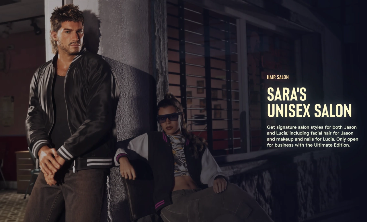 Official GTA 6 Website Ultimate Edition Saras Unisex Salon