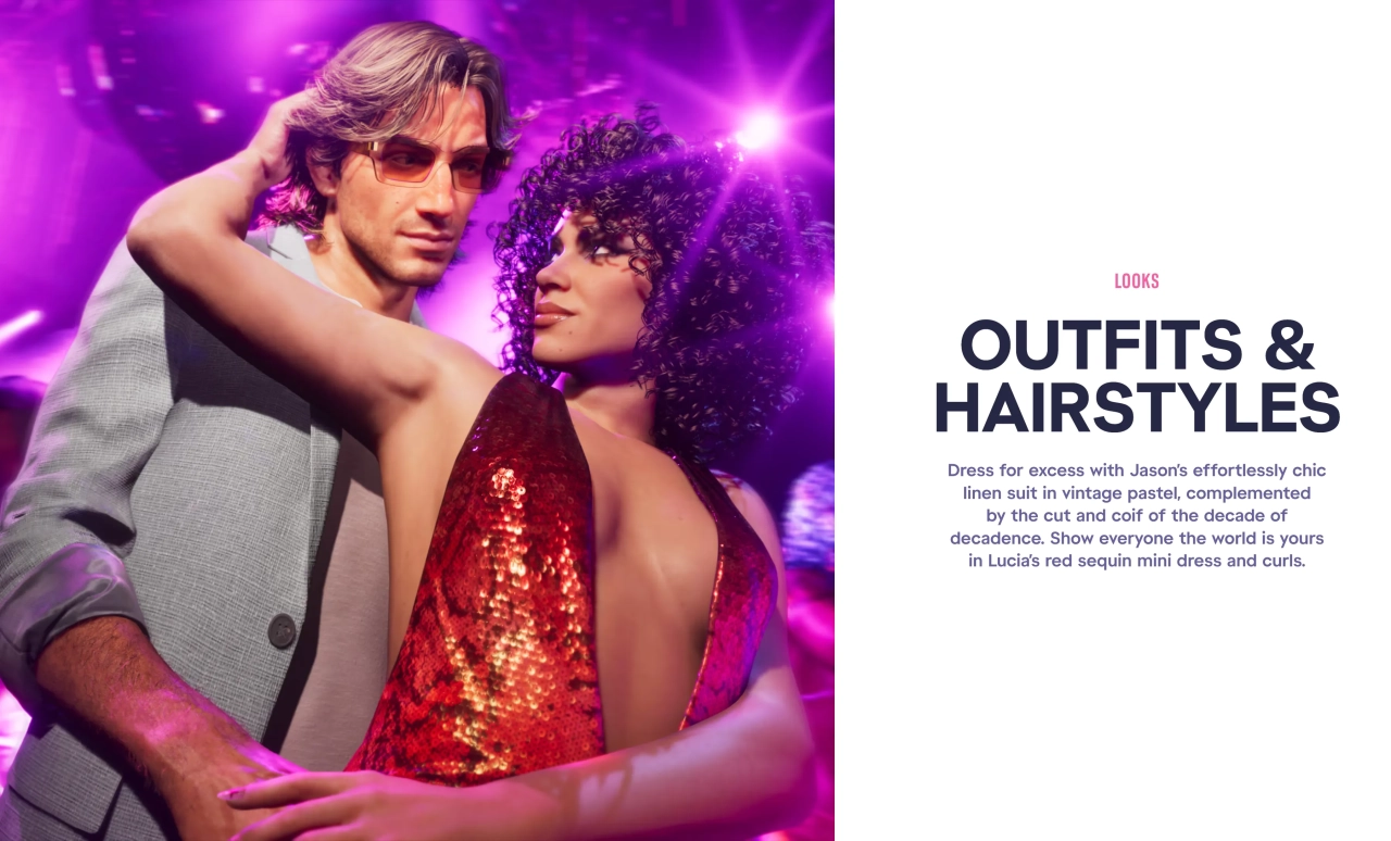 Official GTA 6 Website Vintage Vice City Pack Looks