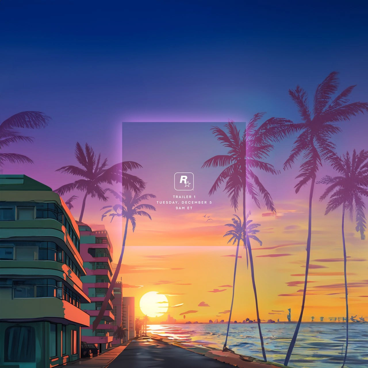 Palm Tree Sunset By @designbyfeo