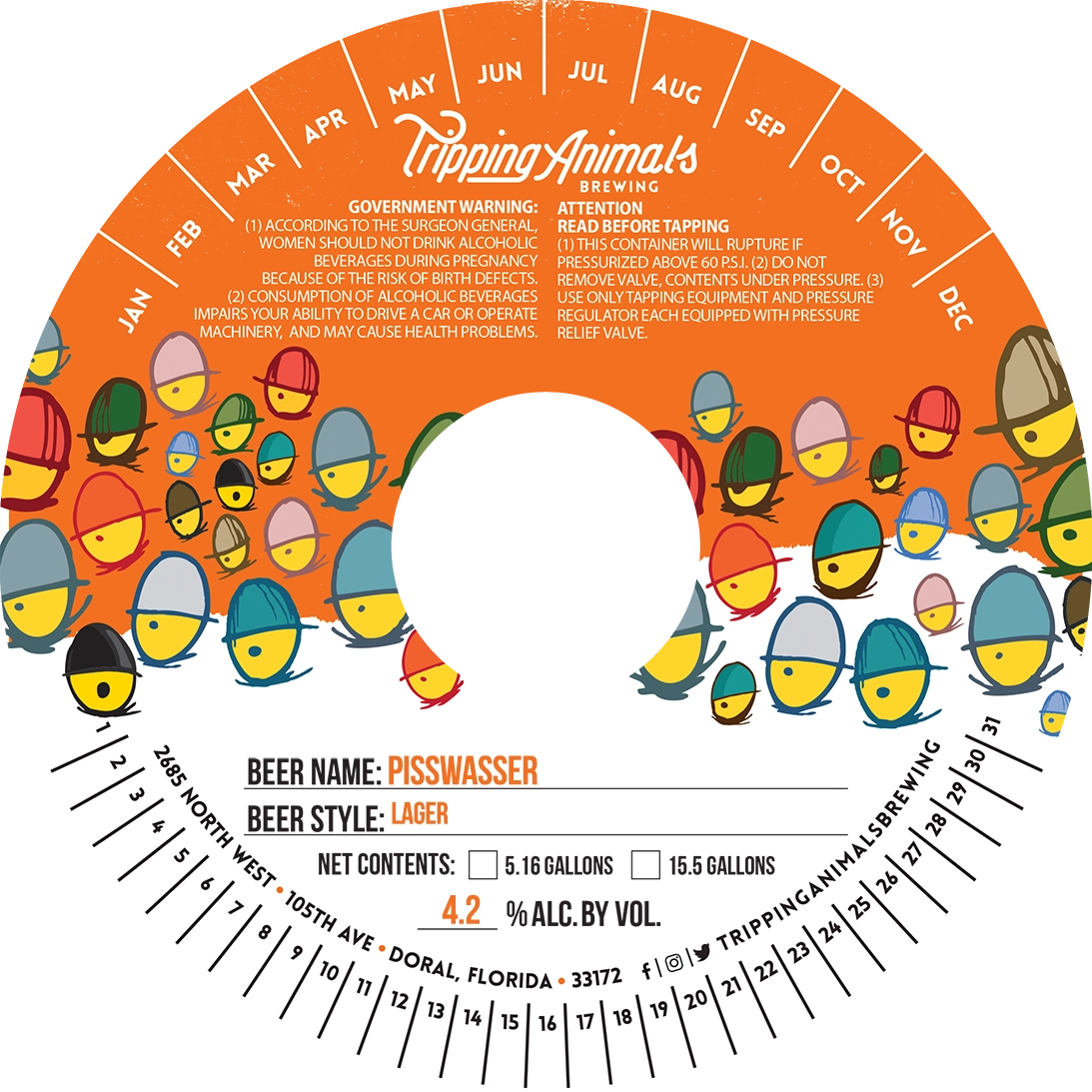 Pisswasser Keg Label