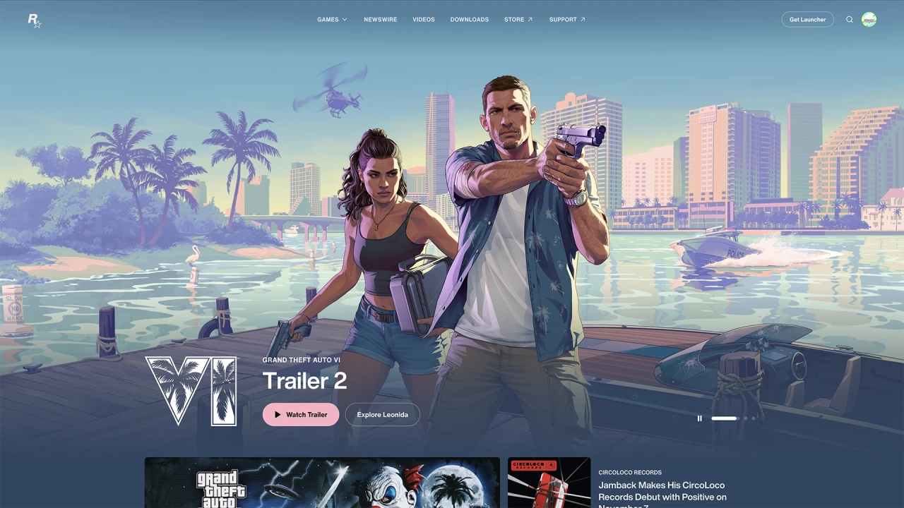 Rockstar Games New Homepage Oct 29 2025