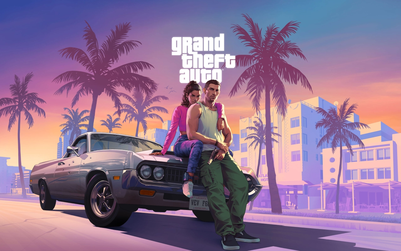 Rockstar Games Official Grand Theft Auto VI Artwork With GTA Logo
