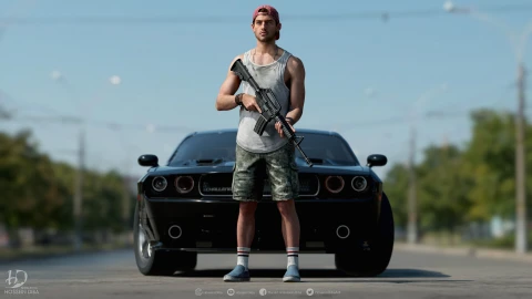 Creating Jason - Hossein Diba's 3D Model of GTA 6's Male Protagonist