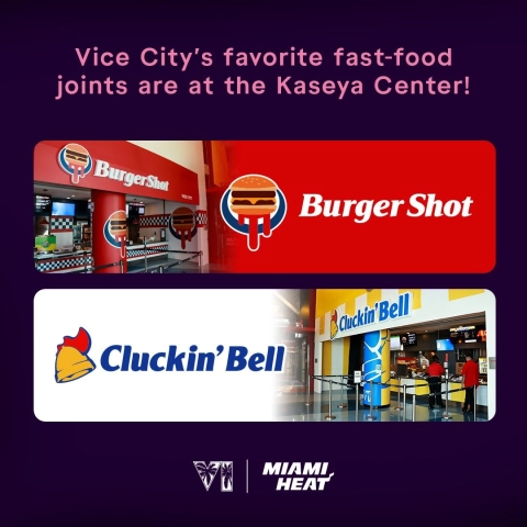 Burger Shot and Cluckin' Bell Available IRL at Miami's Kaseya Center!