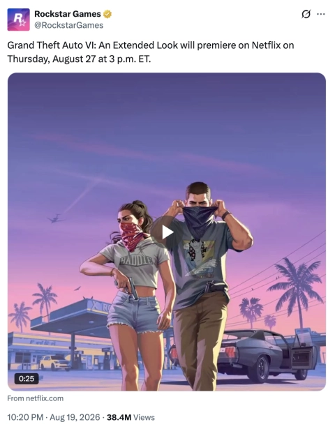 Rockstar Begins Running Social Media Ads for GTAVI: "An Extended Look"