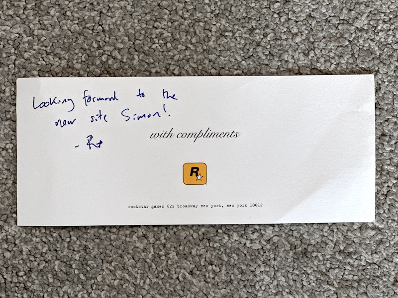 With Compliments Rockstar New York Slip Personal Message